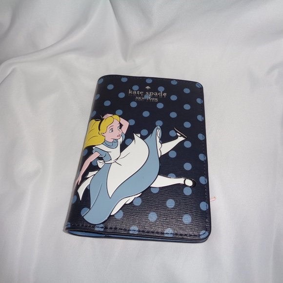 Kate Spade Disney X KSNY Alice In Wonderland Passport Wallet - Picture 3 of 4